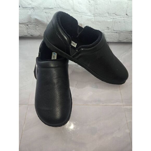 Foamtreads Trail Mens Size 10 Black Slip On Memory Foam Leather Loafer Slipper main image 6